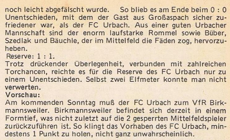 FCTV Urbach SpVgg Grossaspach Saison 1980 81 08.03.1981 Teil 2