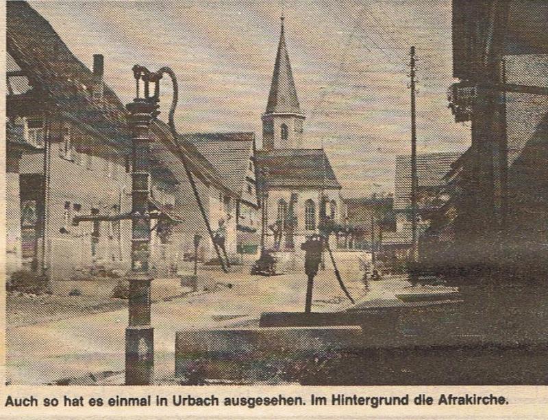 Afrakirche Urbach Vergangenheitsbild