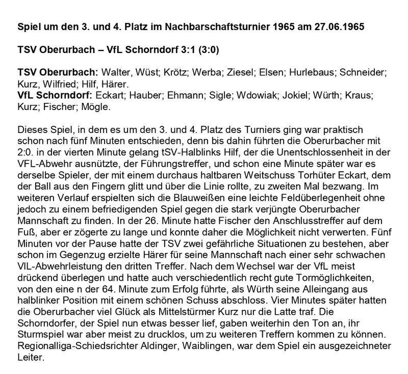 TSV Urbach Nachbarschaftsjubilaeumstturnier 26.06. 27.06.1965 Seite 3