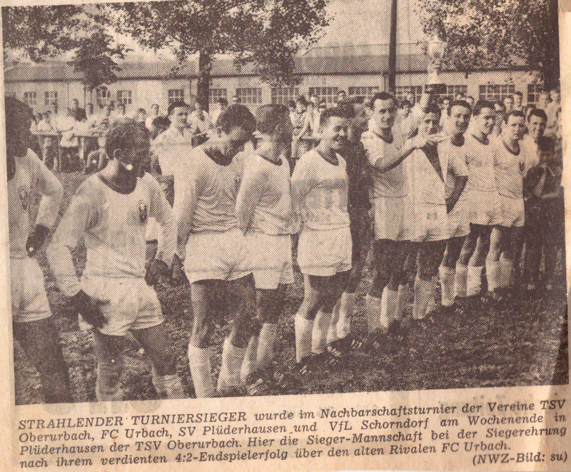 TSV Urbach Nachbarschaftsturnier 27.06. 28.06.1964 Foto Mannschaft