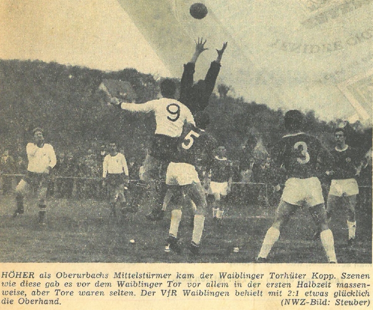 TSV Urbach VfR Waiblingen TSV Oberurbach 30.10.1966