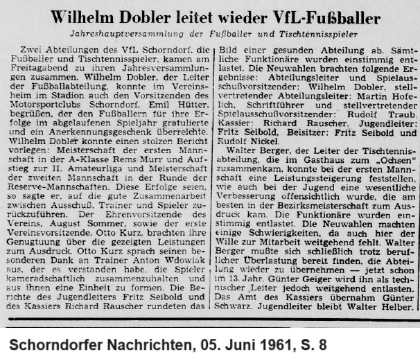 VfL Schorndorf Hauptversammlung 02.06.1961 - Kopie